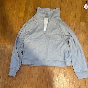 Gray Women's Quarter-Zip Sweatshirt